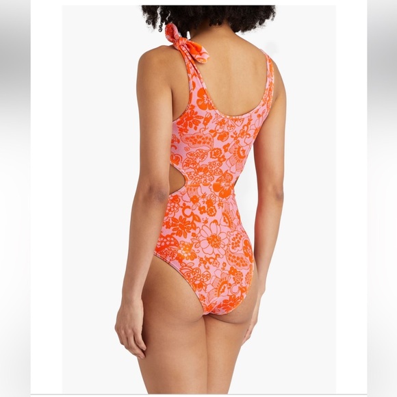 SANDRO Cutout printed terry swimsuit US 10 - Picture 9 of 9